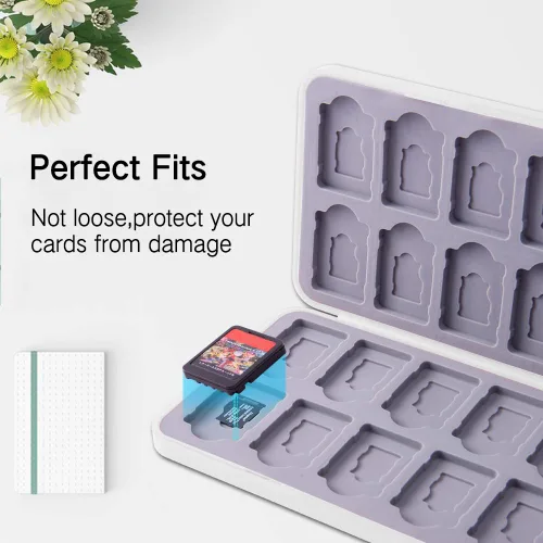 Vista 119 de PERFECTSIGHT Switch Game Case Compatible with Nintendo Switch Game Holder for Switch OLED/ Lite Game Card Case Cartridge with 24 Slots Game Card