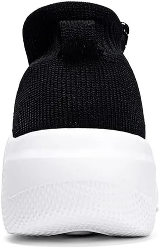 Vista 5 de Zapatos para caminar para mujer, zapatos de moda, zapatos de tacón de cuña de malla, mocasines de plataforma