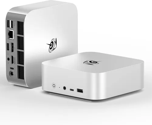 Vista 10 de Beelink Mini PC SER3, AMD Ryzen 3200U (hasta 3.5 GHz), 16 GB DDR4 500 GB PCle SSD, mini computadora compatible con pantalla 4K de doble