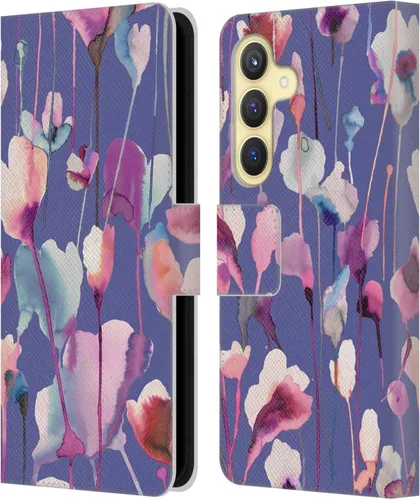 Vista 131 de Head Case Designs Officially Licensed Ninola Abstract Poppies Lilac Floral Leather Wallet Case Compatible with Samsung Galaxy A07 4G