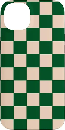 Vista 15 de Funda de tablero de ajedrez a cuadros blanco crema verde para iPhone 17