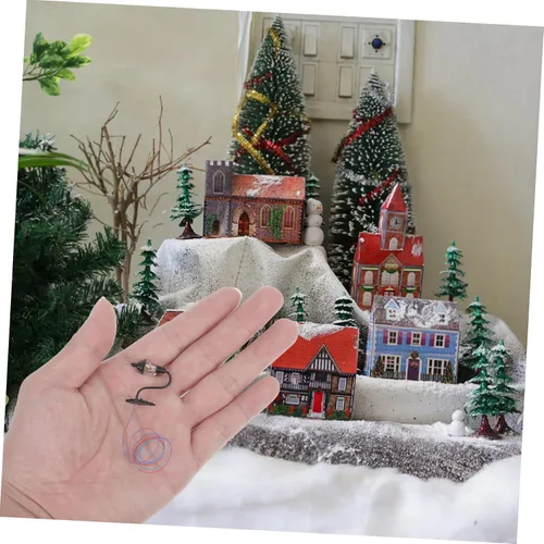 Vista 6 de DOITOOL 4 piezas de mini lámpara de pared modelos escala 1.87 accesorios de casa de muñecas lámpara de pared simulada para micro paisaje mesa