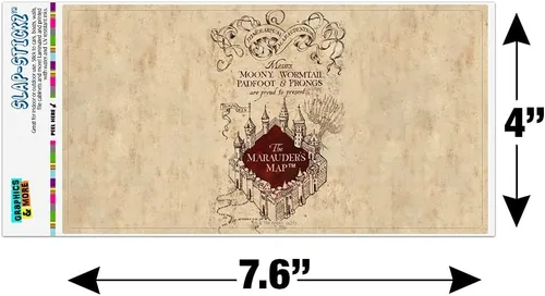 Vista 6 de GRAPHICS & MORE Harry Potter Marauders Map Automotive Car Window Locker - Adhesivo para parachoques