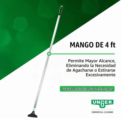 Vista 7 de Unger LH12C Limpiador liviano c/mango de 48", una hoja reversible de 4