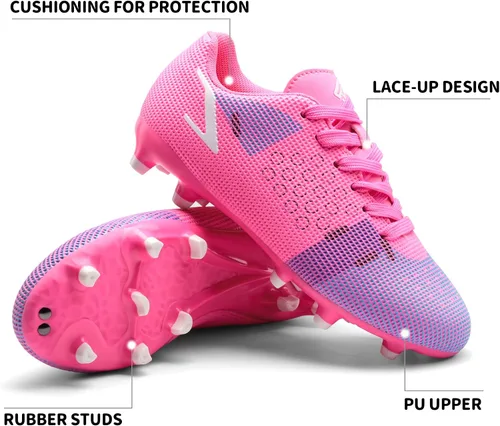 Vista 5 de DREAM PAIRS Zapatos de fútbol para niños y niñas, zapatos de fútbol para niños pequeñosniños grandes