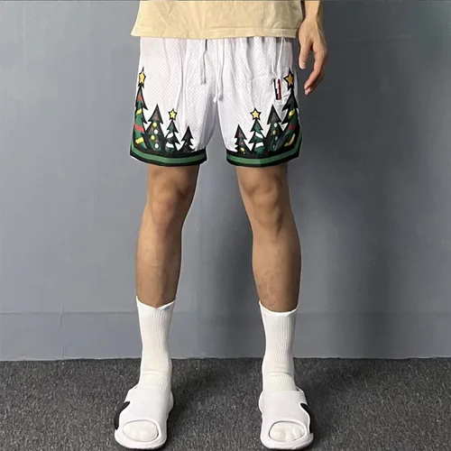 Vista 6 de BOOMLEMON Pantalones cortos de baloncesto para hombre, pantalones cortos de entrenamiento de gimnasio, pantalones cortos deportivos de malla