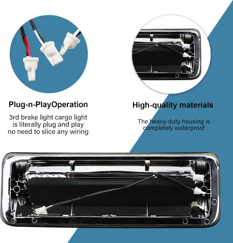 Vista 6 de Compatible con 3ª luz de freno Ford F150 2004-2008, para Ford Explorer Sport Trac 2007-2010 luz de freno de montaje alto para 7L3Z-13A613-B
