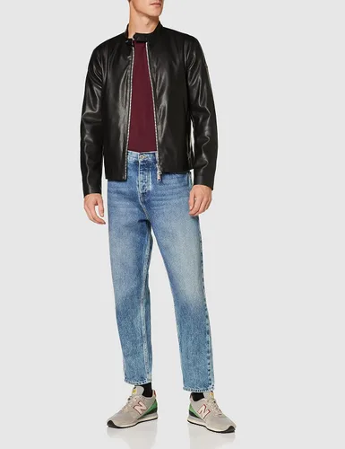 Vista 2 de AX ARMANI EXCHANGE Men's Fitted Full Zip Eco Leather Jacket