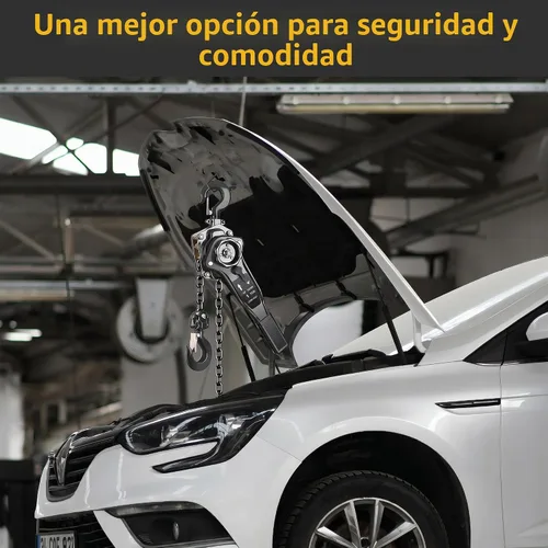 Vista 6 de Polipasto de cadena de palanca de 1650 libras, 10 pies, 0.75T manual de trinquete para construcción, garajes, almacén, maquinaria automotriz