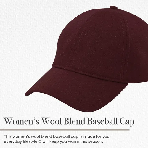 Vista 4 de San Diego Hat Company Gorro de béisbol de lana para mujer con espalda ajustable