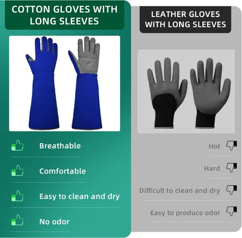 Vista 3 de Guantes 3 en 1 para jardinería, agricultura y limpieza, a prueba de puñaladas, antideslizantes, resistentes al desgaste, cómodos, transpirables