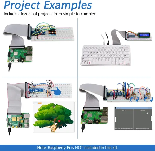 Vista 5 de Freenove Super Starter Kit para Raspberry Pi 5 4 B Zero 2 W (no incluido)