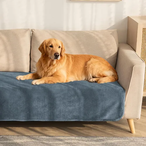 Vista 6 de Ameritex - Manta reversible para mascotas, terciopelo 100 % impermeable súper suave para sofá y cama.