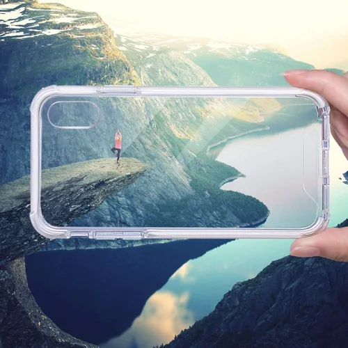 Vista 6 de MATEPROX Compatible con iPhone Xs Max, funda rígida de TPU híbrida transparente con delgada funda protectora a prueba de golpes para iPhone Xs Max
