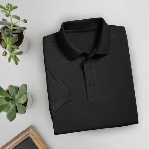 Vista 4 de S4E Diseña tu propia camiseta polo premium personalizada con tacto de seda