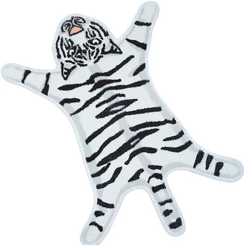 Vista 11 de Alfombra de baño con forma de tigre marrón lindo para baño, antideslizante, absorbente, decoración de animales de dibujos animados, alfombra