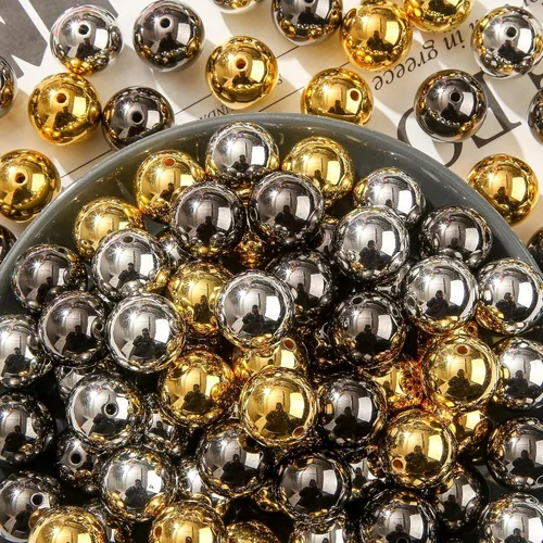 Vista 10 de 60 piezas de cuentas acrílicas agrietadas de 20 mm cuentas gruesas de chicle colores cuentas para bolígrafos para hacer joyas pulseras collares