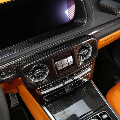 Vista 6 de Marco de ventilación frontal para Mercedes Benz Clase G (2019-2020), consolas centrales, salida de viento de aire acondicionado, tablero de ABS