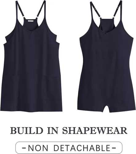 Vista 5 de Caracilia Mini vestido de verano para mujer, casual, sin mangas, tirantes delgados, vestido corto de moda, para tenis, golf, atlético