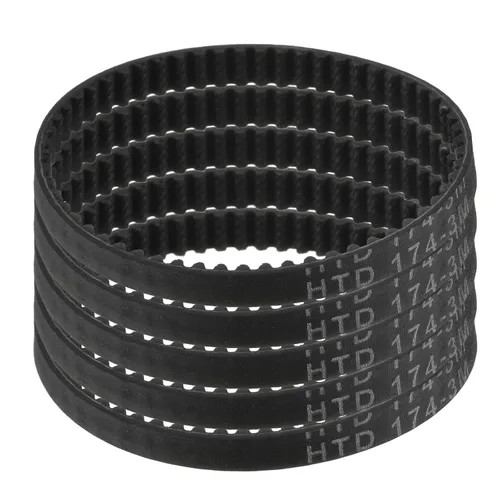 Vista 47 de uxcell 5 piezas HTD-3M Correa de distribución de goma 48 dientes, 144 mm de paso, 6 mm de ancho x 2,4 mm de altura, Correa de polea de distribución