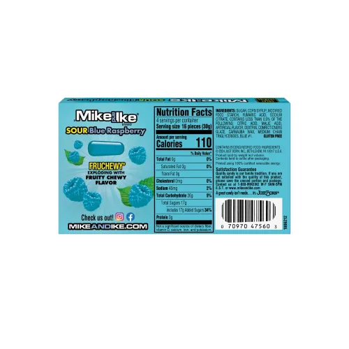 Vista 2 de Caja de teatro Sour Blue Raspberry Mike & Ike (edición limitada) - Paquete de 3
