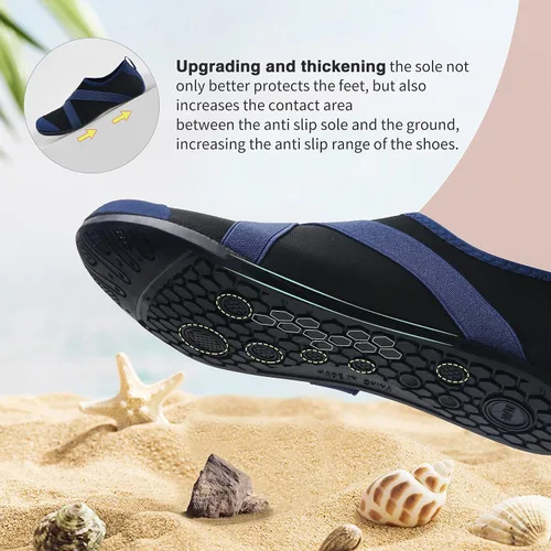 Vista 4 de Calcetines acuáticos, zapatos de agua para playa, calcetines de yoga descalzos de secado rápido para surf, piscina, natación, zapatos para mujeres