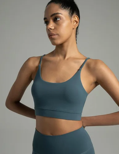 Vista 4 de Colorfulkoala Dreamlux - Sujetadores deportivos con tiras y lazo para mujer, diseño de impacto ligero, para entrenamiento y yoga