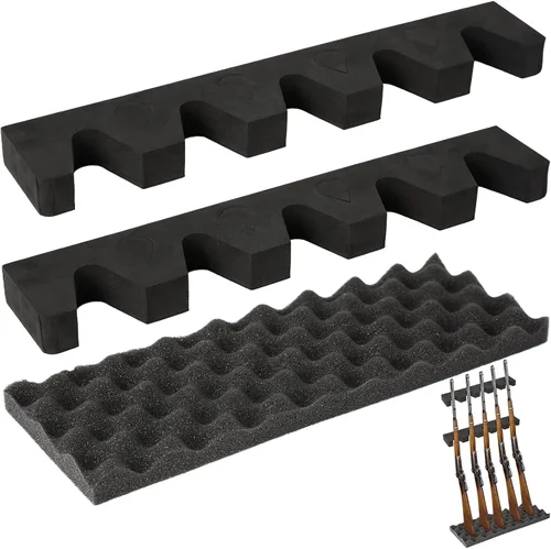 Vista 12 de OCQOTAT Estante para Armas para Almacenamiento de Armas, Accesorio de Caja Fuerte para Armas para Rifles y Escopetas, Soporte para Armas en Gabinete