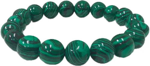 Vista 211 de Gem Avenue Handmade Round Bead Stretch Bracelet Unisex Natural Stone Beaded Jewelry for Men & Women, Elastic Wristband for Daily Wear
