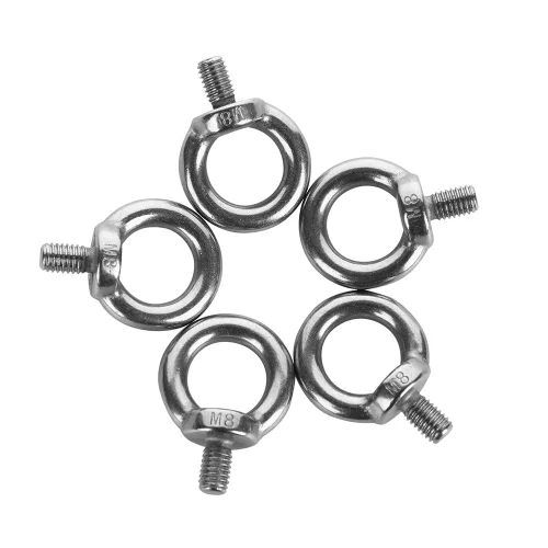 Vista 2 de 5 unids 304 acero inoxidable M8 rosca masculina maquinaria elevación anillo ojo pernos