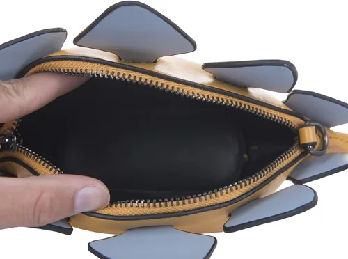 Vista 6 de QZUnique Bolso de hombro de tiburón de dinosaurio para mujer, diseño de animales 3D, con cremallera, bolso cruzado tipo mensajero para niña