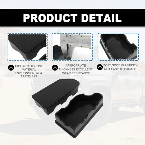 Vista 2 de 2 fundas de bolsillo para riel de cama compatibles con GMC Sierra 1500/Chevy Silverado 1500 2019-2023 2024 y Silverado/Sierra 2500/3500HD 2020-2024