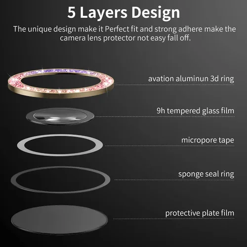 Vista 4 de Protector de lente de cámara para Samsung Galaxy S22 Ultra, aleación a prueba de caídas y arañazos, protección para accesorios de 6.8 pulgadas