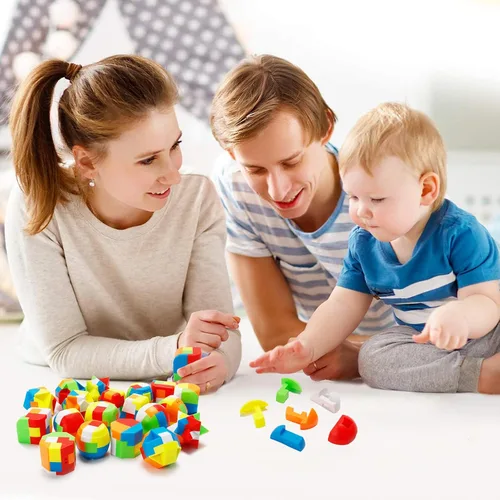 Vista 4 de Bbiamsleep Juego de rompecabezas de plástico original en 3D, juego de rompecabezas de bola mágica, rompecabezas de inteligencia para niños y niñas
