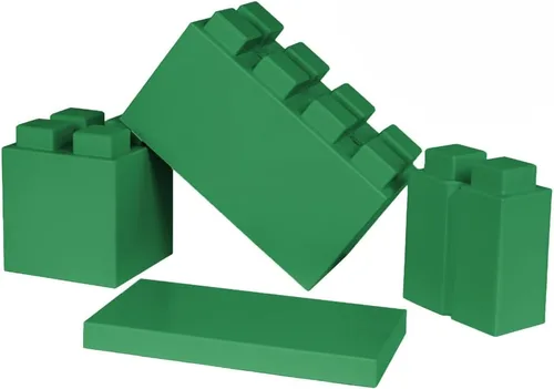 Vista 48 de EverBlock Paquete modular de plástico de tamaño natural de 3 x 3 pulgadas Bloques de construcción gigantes Fácil de conectar y reutilizar Uso