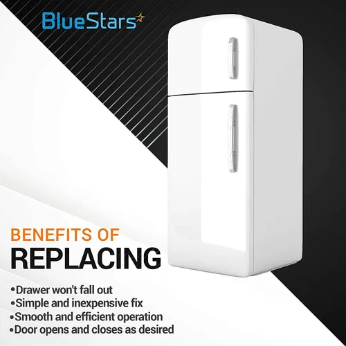 Vista 3 de BlueStars [IZQUIERDA] Pieza de repuesto mejorada 240530601 para colgar sartenes para refrigeradores Frigidaire y Kenmore – Reemplaza 24046040 917557