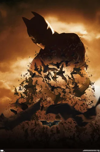 Vista 12 de DC Comics Batman Begins - Póster de pared de una hoja de Batman, 22.4 pulgadas de largo x 14.7 pulgadas de ancho, versión enmarcada de madera