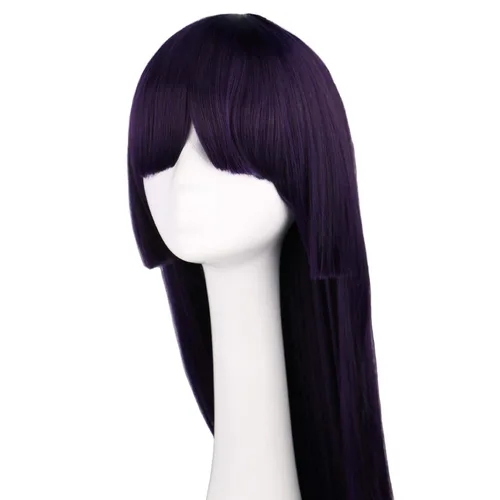 Vista 3 de MAGGAZ Peluca de cosplay 2021 Anime Kakegurui School Cosplay Pelucas Jabami Yumeko peluca mujer púrpura pelucas largas de fibra resistente al calor