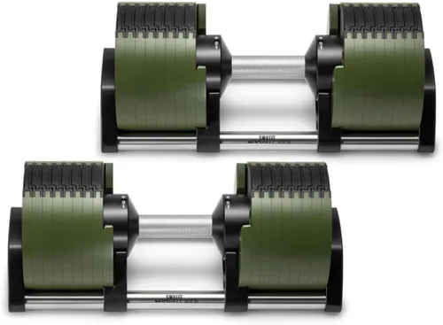 Vista 14 de Gronk Fitness - Mancuernas ajustables NUOBELL 5–80 lb Set Original NUOBELL 22 Pesos en 1 para entrenamiento de fuerza en el gimnasio en casa