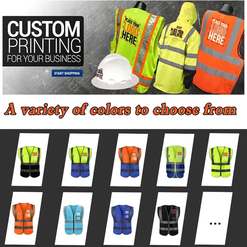 Vista 5 de Personalized High Reflective Safety Vest Custom Hi Vis Safety Vest Men Women Construction Workwear Security Vest