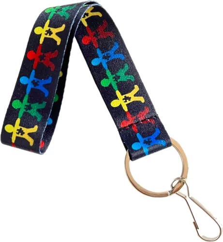 Vista 3 de Llavero de pulsera para concientización del autismo, soporte para tarjetas de identificación (juego de 3)