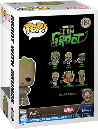 Vista 3 de Funko Pop! Marvel: Guardians of the Galaxy - Groot with Grunds - Groot with Grunds - Figura de vinilo coleccionable - Idea de regalo - Producto