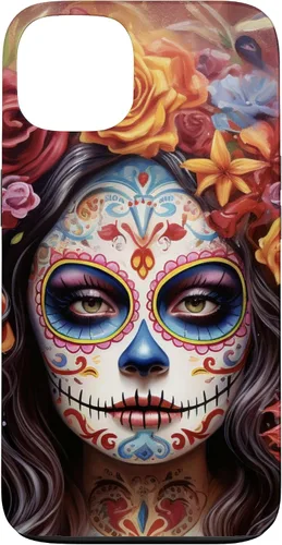 Vista 7 de iPhone 16 La Catrina Mujeres Dia De Los Muertos Latina Sugar Skull Case