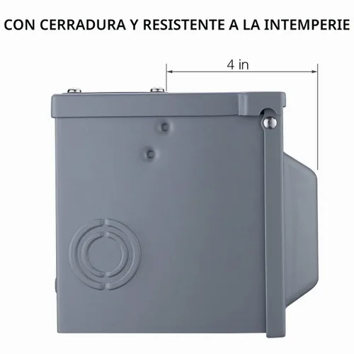 Vista 6 de Miady Caja de toma de corriente para autocaravana de 50 amperios y 125/250 voltios, cerrada, con cerradura, resistente a la intemperie, panel