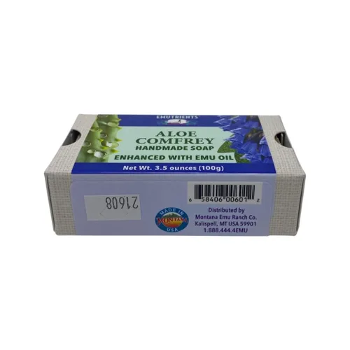 Vista 3 de Jabón de consuelda de aloe Montana Emu Ranch Co. Barra de 3.5 oz