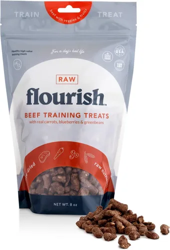 Vista 7 de Flourish Pets - Golosinas crudas liofilizadas para mascotas para perros (corazones de pollo, pequeño)