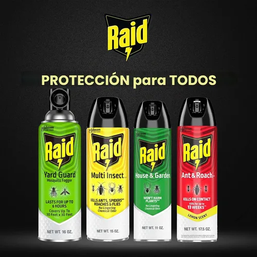 Vista 9 de Raid Yard Guard - Aerosol para control de mosquitos al aire libre, patio, terraza y jardín, 16 onzas (paquete de 10)