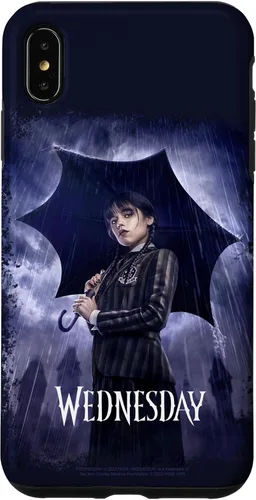 Vista 11 de Funda para iPhone 16 Wednesday con paraguas Nevermore Academy Photo Portrait