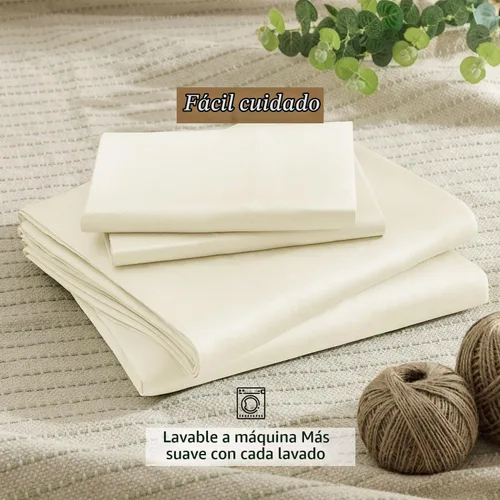 Vista 8 de TOSMO Juego de sábanas de lujo refrescantes - 100% viscosa de bambú, juego de ropa de cama de 4 piezas (tamaño King) - bolsillos extra profundos
