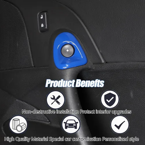 Vista 3 de Cubierta para interruptor de puerta de automóvil compatible con Chevy Corvette C6 2005-2013, accesorios de ajuste de botón de interruptor de bisel